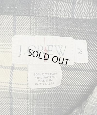 画像2: 90'S J.CREW 旧タグ レーヨン混 長袖シャツ オンブレチェック ポルトガル製 (VINTAGE)
