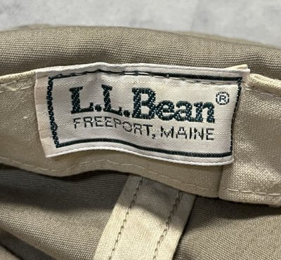 画像8: 80'S LL Bean ネックガード付き コットン ロングビルキャップ タン USA製 (VINTAGE)