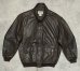 画像1: 90'S LL Bean "A-2" レザー フライトジャケット ダークブラウン TALONジップ USA製 (VINTAGE) (1)