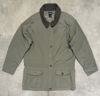 画像1: 90'S PATAGONIA "STREET SHELL JACKET" チンスト付き ナイロン カバーオール カーキ (VINTAGE)