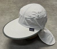 00'S PATAGONIA ネックガード付き ナイロン ロングビルキャップ グラフチェック USA製 (VINTAGE)