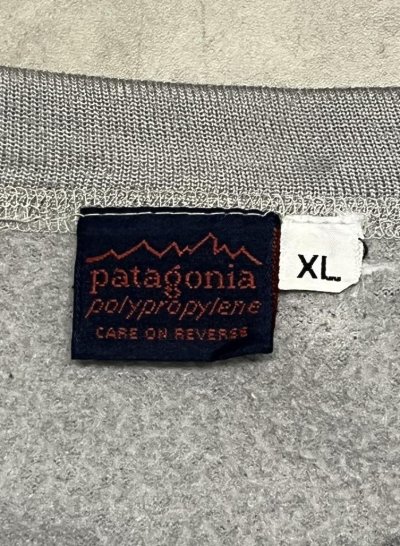 画像2: 80'S PATAGONIA デカタグ ヘンリーネックシャツ グレー (VINTAGE)