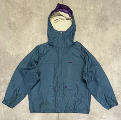 画像1: 90'S PATAGONIA "RAINFORCE JACKET" 旧タグ リップストップナイロン シェルジャケット ティール /パープル (VINTAGE)