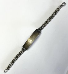 他の写真2: 40'S アメリカ軍 スターリングシルバー ミリタリー IDプレート チェーンブレスレット シルバー (VINTAGE)
