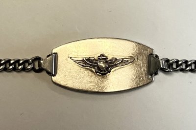 画像2: 40'S アメリカ軍 US NAVAL AVIATOR スターリングシルバー ミリタリーブレスレット シルバー (VINTAGE)