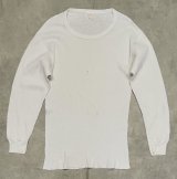 70'S SEARS コットン100% サーマル 長袖 Tシャツ ホワイト USA製 (VINTAGE)