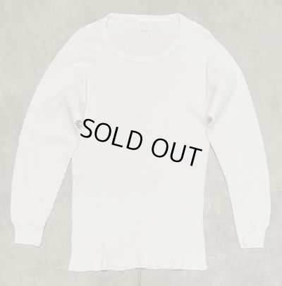 画像1: 70'S SEARS コットン100% サーマル 長袖 Tシャツ ホワイト USA製 (VINTAGE)