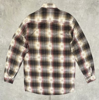 画像4: 80'S UNOKNOWN プリントネル フランネルシャツ チェック柄 USA製 (VINTAGE)