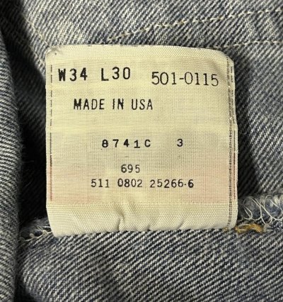 画像2: 00'S LEVIS 501 デニム インディゴ W34L30 USA製 (VINTAGE)