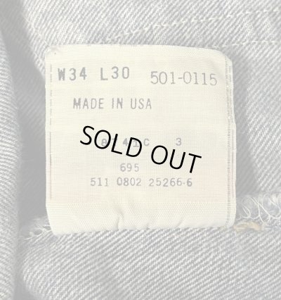 画像2: 00'S LEVIS 501 デニム インディゴ W34L30 USA製 (VINTAGE)