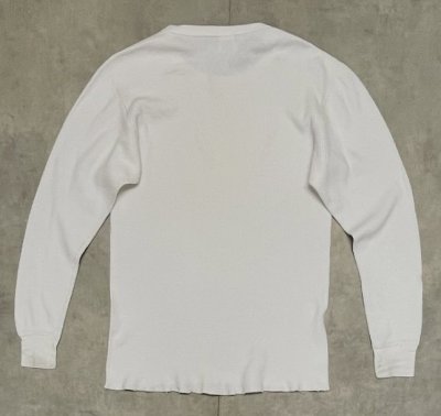画像3: 80'S St JOHN'S BAY コットン100% サーマル 長袖 Tシャツ ホワイト USA製 (VINTAGE)