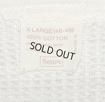 画像2: 70'S SEARS コットン100% サーマル 長袖 Tシャツ ホワイト USA製 (VINTAGE)