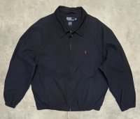 90'S RALPH LAUREN チンスト付き ポプリン ドリズラージャケット ネイビー (VINTAGE)