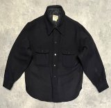 60'S FOX KNAPP イカリボタン ウール CPOシャツ ネイビー USA製 (VINTAGE)