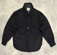 60'S FOX KNAPP イカリボタン ウール CPOシャツ ネイビー USA製 (VINTAGE)