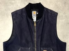他の写真1: CARHARTT 裏地キルティング ダックベスト ネイビー (VINTAGE)