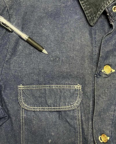 画像6: 70'S BIG BEN BY WRANGLER 裏地無し バットダイデニム カバーオール ダークインディゴ USA製 (VINTAGE)