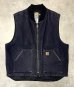 画像1: CARHARTT 裏地キルティング ダックベスト ネイビー (VINTAGE) (1)
