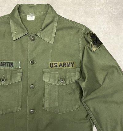 画像3: 60'S アメリカ軍 US ARMY OG107 コットンサテン ユーティリティシャツ (VINTAGE)