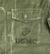 画像3: 50'S アメリカ軍 USMC "P-58" ステンシル入り コットンサテン ユーティリティシャツ (VINTAGE) (3)