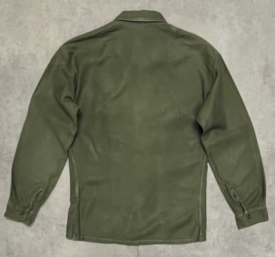 画像5: 50'S アメリカ軍 USMC "P-58" ステンシル入り コットンサテン ユーティリティシャツ (VINTAGE)
