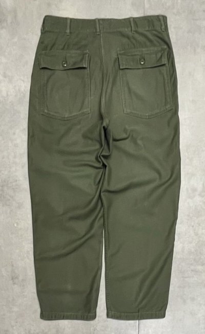 画像5: 60'S アメリカ軍 US ARMY "OG107" コットンサテン ベイカーパンツ RAPIDブラスジップ ミリタリーグリーン (VINTAGE)