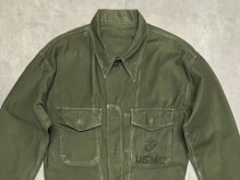 他の写真1: 50'S アメリカ軍 USMC "P-58" ステンシル入り コットンサテン ユーティリティシャツ (VINTAGE)
