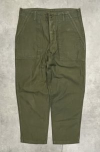 70'S アメリカ軍 US ARMY "OG107" コットンサテン ベイカーパンツ ミリタリーグリーン (VINTAGE)