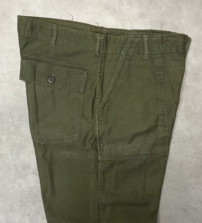 画像3: 70'S アメリカ軍 US ARMY "OG107" コットンサテン ベイカーパンツ ミリタリーグリーン (VINTAGE)