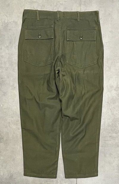 画像4: 70'S アメリカ軍 US ARMY "OG107" コットンサテン ベイカーパンツ ミリタリーグリーン (VINTAGE)