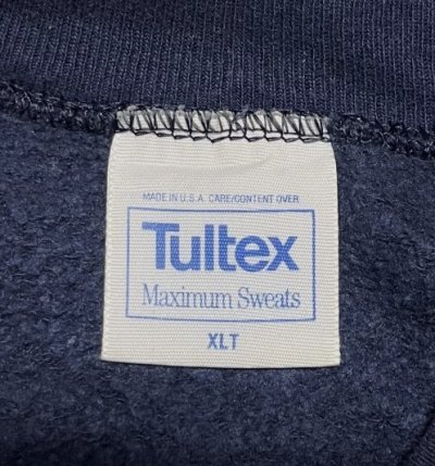 画像2: 90'S TULTEX ラグランスリーブ スウェットシャツ ネイビー USA製 (VINTAGE)