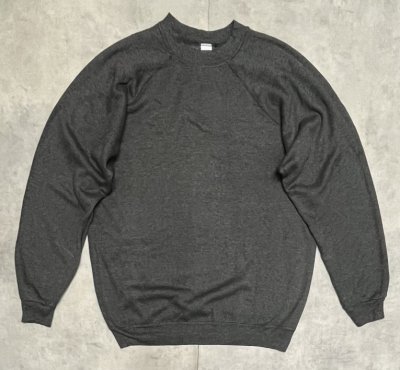 画像1: 80'S SWEATS APPEAL BY TULTEX ラグランスリーブ スウェットシャツ チャコール USA製 (VINTAGE)