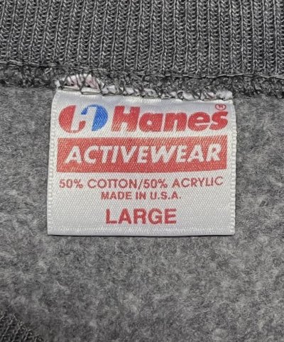 画像2: 80'S HANES "ACTIVEWEAR" ラグランスリーブ スウェットシャツ ダークグレー USA製 (VINTAGE)