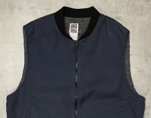他の写真1: 90'S BIG BILL 裏地ボア フルジップ キャンバスベスト ネイビー (VINTAGE)
