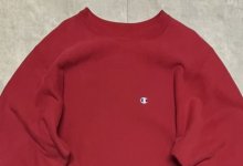 他の写真1: 90'S CHAMPION 刺繍タグ リバースウィーブ 無地 ダークレッド USA製 (VINTAGE)