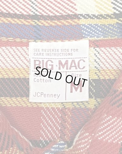 画像2: 70'S BIG MAC コットン100% フランネルシャツ チェック柄 (DEADSTOCK)