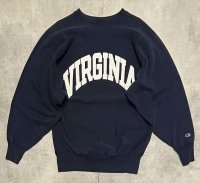 90'S CHAMPION "VIRGINIA" 刺繍タグ リバースウィーブ ネイビー USA製 (VINTAGE)