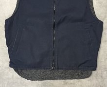 他の写真2: 90'S BIG BILL 裏地ボア フルジップ キャンバスベスト ネイビー (VINTAGE)