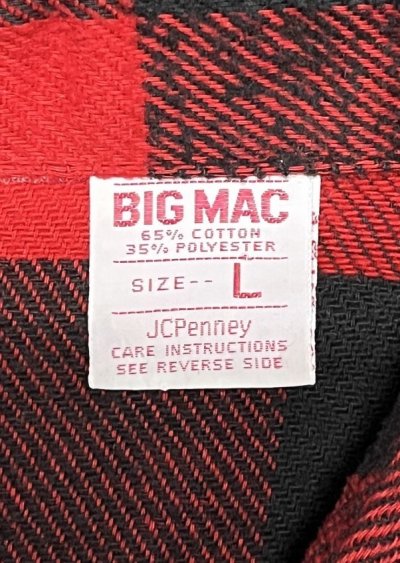 画像2: 70'S BIG MAC コットン/ポリ フランネルシャツ チェック柄 (VINTAGE)
