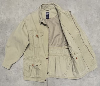 画像5: 90'S GAP 旧タグ "BRITISH ARMY P60 SAMPLING" チンスト付き ミリタリージャケット ベージュ (VINTAGE)