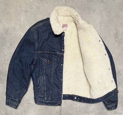 画像3: 80'S LEVIS 70608 裏地ボア付き デニムジャケット インディゴ USA製 (VINTAGE)