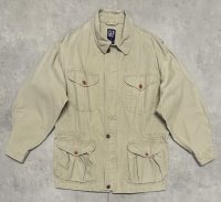 90'S GAP 旧タグ "BRITISH ARMY P60 SAMPLING" チンスト付き ミリタリージャケット ベージュ (VINTAGE)