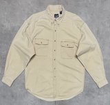 90'S GAP 旧タグ ツイル BDシャツ ベージュ (VINTAGE)