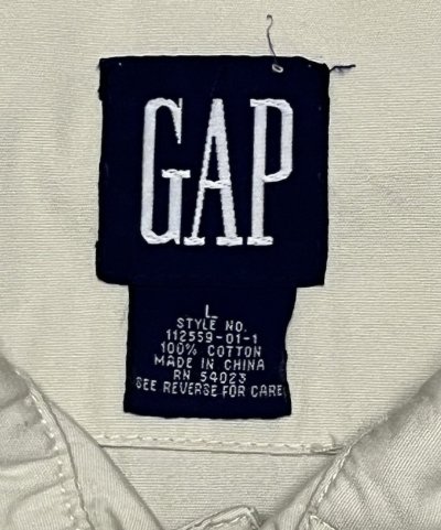 画像2: 90'S GAP 旧タグ ポプリン ハンティングジャケット オフホワイト (VINTAGE)