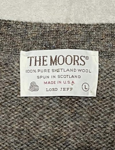 画像2: 80'S LORD JEFF "THE MOORS" スコットランド製シェットランドウール ニットベスト ブラウンミックス USA製 (VINTAGE) 