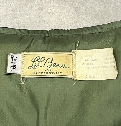 画像2: 60'S LL Bean 筆記体タグ 中綿入り ハンティングベスト カモ (VINTAGE)