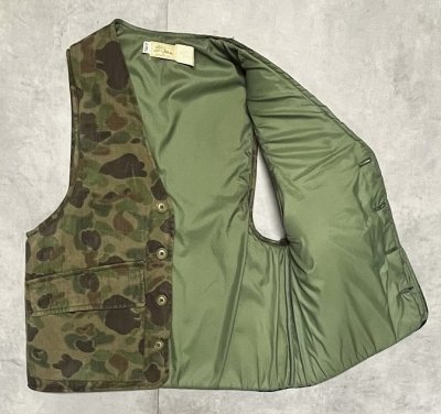 画像3: 60'S LL Bean 筆記体タグ 中綿入り ハンティングベスト カモ (VINTAGE)