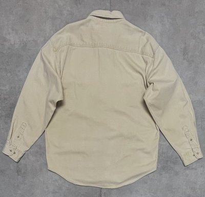画像3: 90'S GAP 旧タグ ツイル BDシャツ ベージュ (VINTAGE)