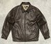 画像1: 90'S RALPH LAUREN チンスト付き 裏地付き レザー ドリズラージャケット ブラウン (VINTAGE) (1)