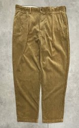 90'S RALPH LAUREN "ANDREW PANT" ツープリーツ 太畝 コーデュロイパンツ タン (VINTAGE)